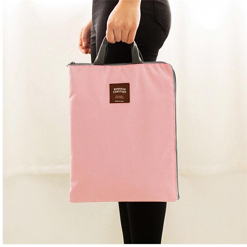 Canvas Documents Bag A4 File Folder  Dual Buckles Filing Bag Waterproof  Paper Office School
