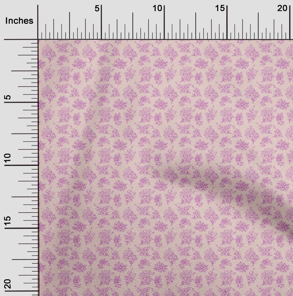 oneOone Cotton Flex Dusty Pink Fabric Toile Craft Projects Decor Fabric Printed By The Yard 40 Inch