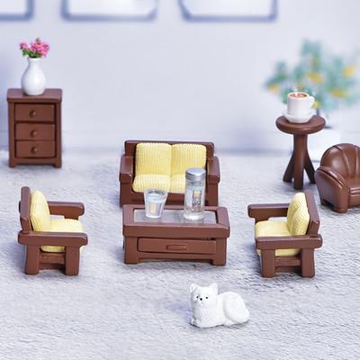 Ornament Crafts Chair Micro Landscape Bonsai Accessories Sofa Miniatures Furniture Figurines Simulation Bed Model Desktop Decor