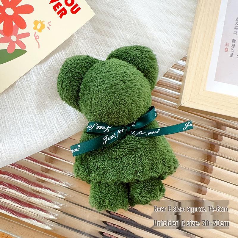 Bear-Shaped Coral Fleece Handkerchief – Practical Gift for Weddings, Birthdays, and Events
