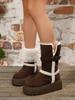 Thick-soled foldable snow boots 2025 new autumn and winter piled thick-soled warm short women's boots Northeast cotton boots