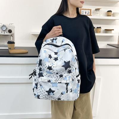 Large Capacity Backpack Wind High Value Star Men and Women Backpack Trend Travel Backpack Leisure Student Schoolbag