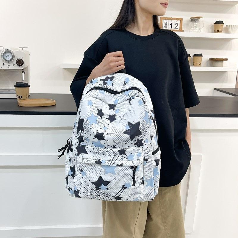 Large Capacity Backpack Wind High Value Star Men and Women Backpack Trend Travel Backpack Leisure Student Schoolbag