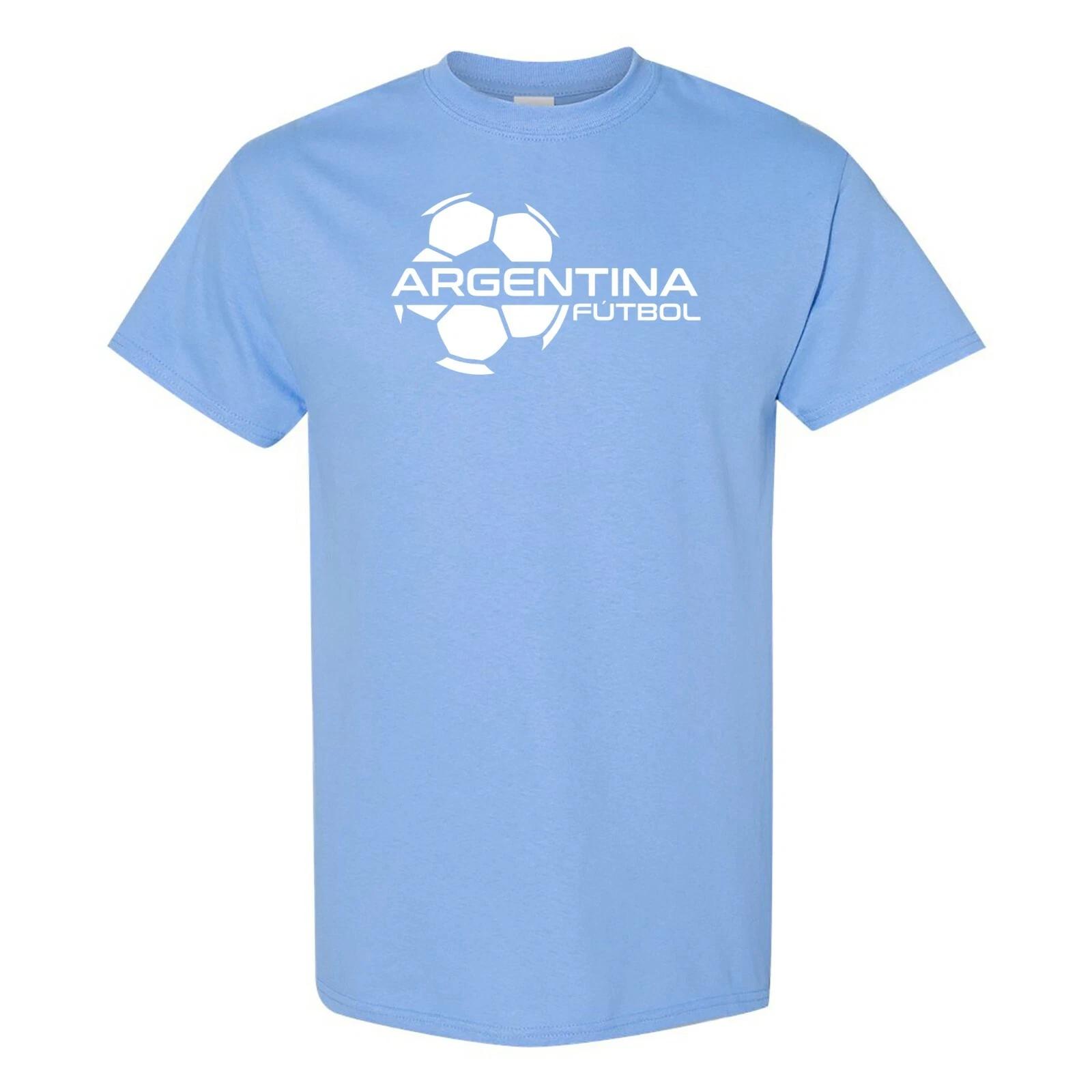 

Argentina Football Strike - Soccer Sports Short Sleeve T-Shirt - Carolina Blue 4XL