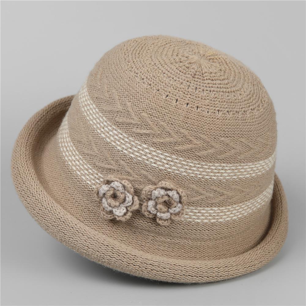Hat Lady Winter Basin Hat Mom Knitted Hat Old Man Grandma Bucket Hat Autumn Old Woman Hat