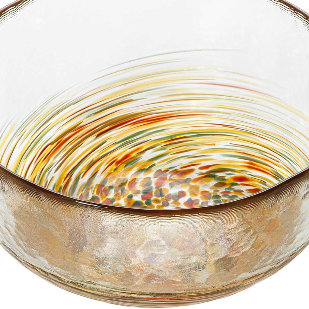 Aderia Glassware Six Color Small Mountain Gift Made in Glass Nature Traditional Japanese Nordic Style (ADERIA) [Tsugaru Bowl, Design, Boxed, Japan,