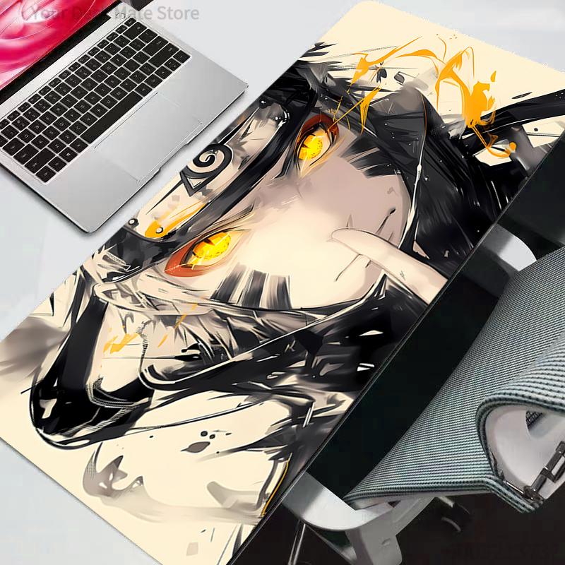 Grand Tapis de Souris Naruto Gamer Tapis de Bureau d'Ordinateur Tapis de Table Moderne Clavier Ordinateur Portable Tapis XXL Tapis de Souris Gaming durable anime xxl
