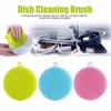 Kitchen Portable Dish Washing Scrubber Silicone Bowl Cleaning Brush Cloth Scouring Pad Pot Kitchen Cleaning Dish Sponge Tools