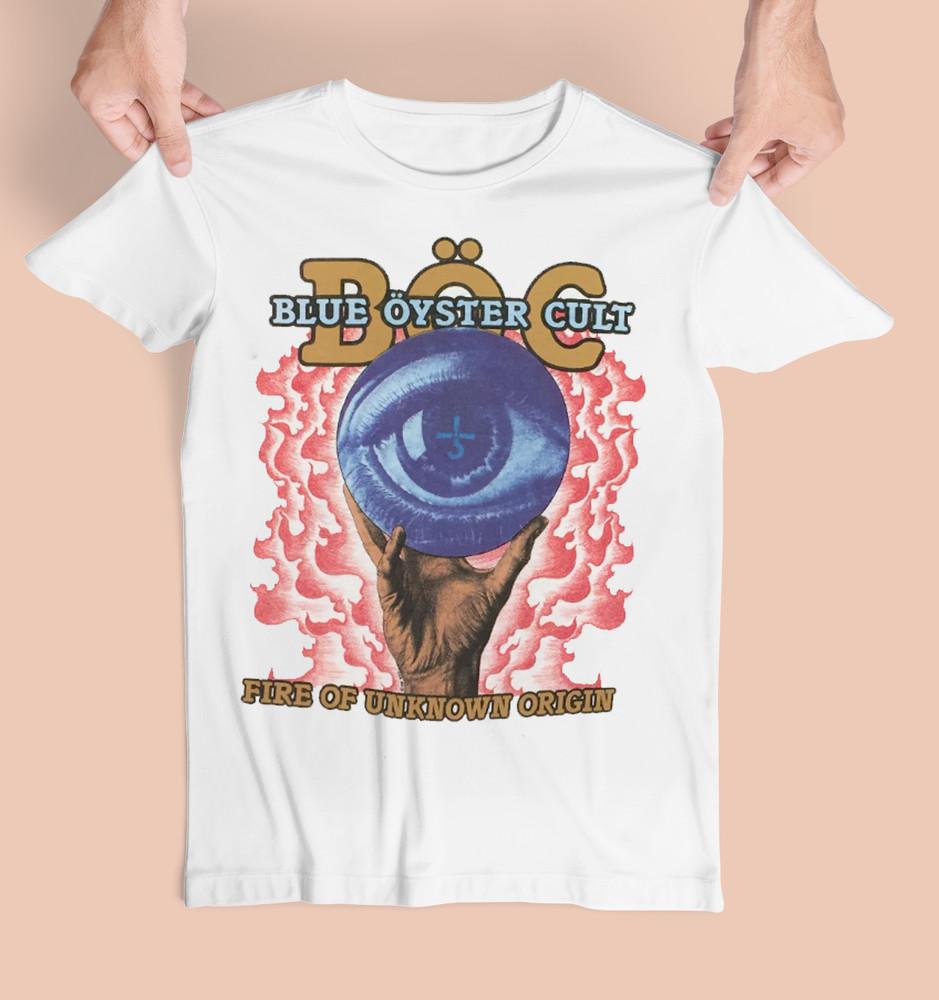 

Vintage BLUE OYSTER CULT Heavy Cotton White Full Size Unisex Shirt CS641 Unisex T-Shirt XXXXL