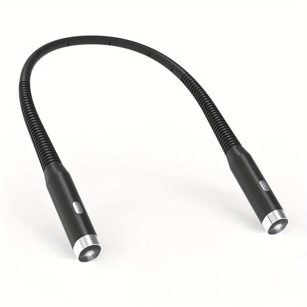 

1PC multi-function neck-mounted reading light with 3 brightness and color modes - supports USB charging, adjustable telescopic arm 1PC чёрный