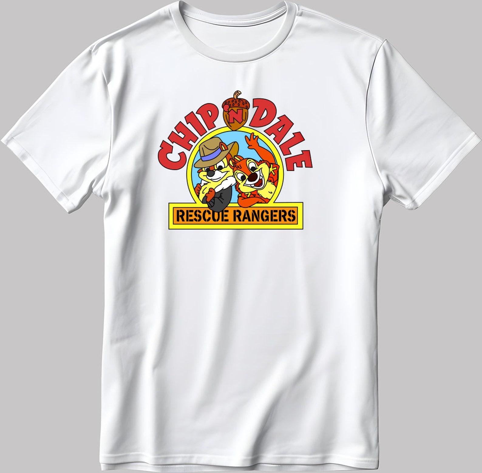 Chip n Dale Rescue Rangers Short Sleeve White-Black Men s / Women s T-Shirt H139 2XL
