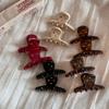 Acetic Acid Colorful Rhinestone Hair Clip Crystal Small Grab Clip Acetate Hairpin  Female