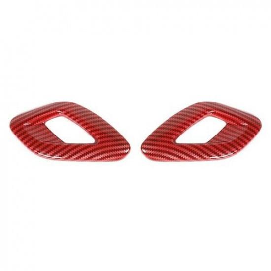 Red Carbon Fiber Interior Door Handle Cover Trim Fits Dodge Challenger 2011+ T