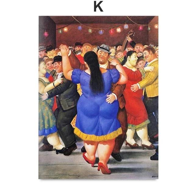Fernando Botero Femei Dansând Circ Artă de Perete Pictură pe Pânză Postere și Imprimeuri Nordice Imagini de Perete pentru Decorarea Camerei de Zi