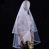 Long Wedding Veil Lace Veils with Hair Comb Wedding Hair Accessories White 2-Layer Wedding Veil