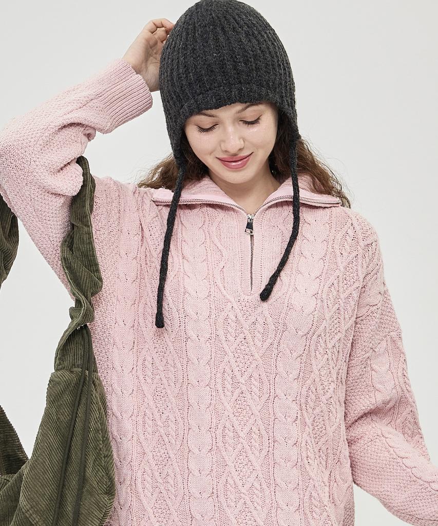 THE-ABON Mini Earflap Beanie Mustard