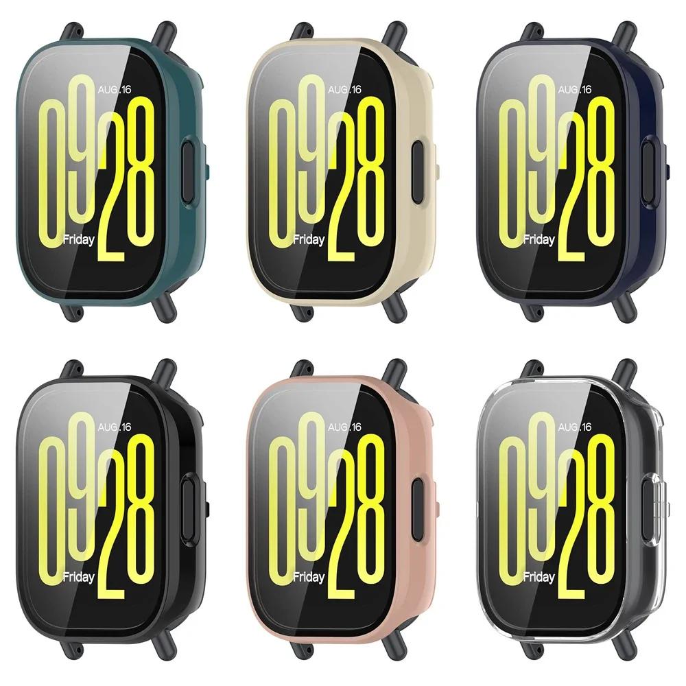 PC Case+Tempered Glass for Redmi Watch 5 Active Smart Watch Anti-scratch Film Bumper Protective Cover for Redmi Watch 5 Lite