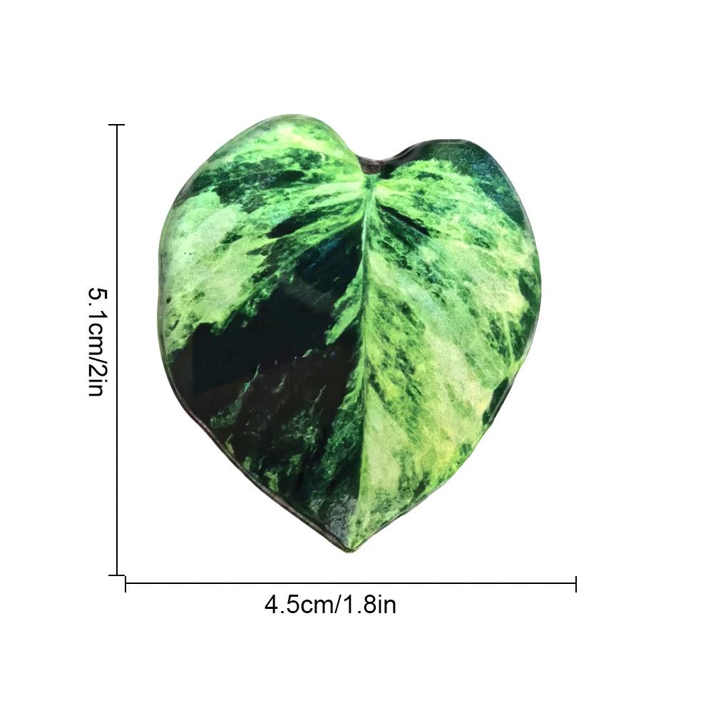 Creative Acrylic Tropical Plant Magnetic Fridge Sticker - Simulation Leaf Design