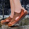 Summer Outdoor Men's Handmade Candy Bottom Leather Sandals Mesh Shoes Sports Sandals