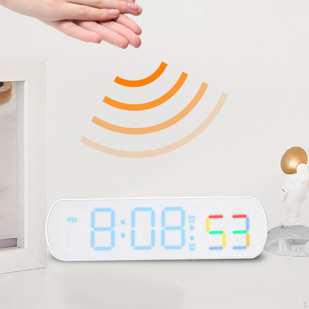 Desktop Clock, Electronic LED Display Silent Digital Wall for