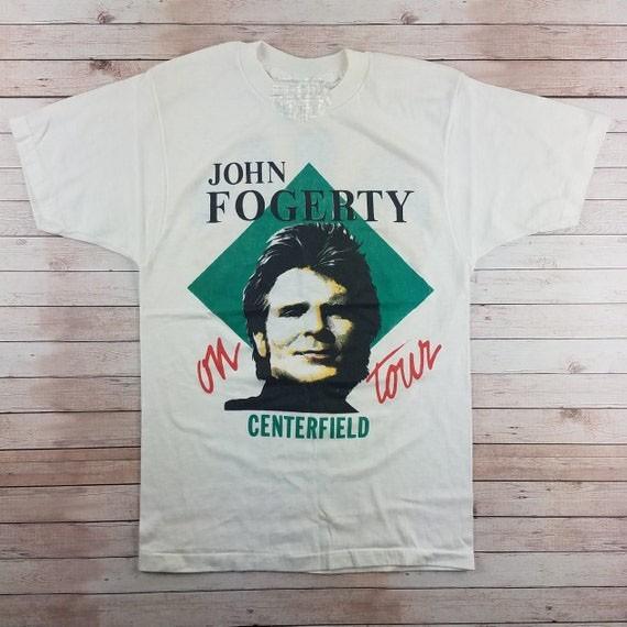 Vintage John Fogerty Love Music Heavy Cotton White Full Size Unisex Shirt CM456