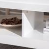 Lift-Top Coffee Table Coffee Table with Lift-Top Surface 2 Open Compartments and Hidden Storage Space 105x50x49 cm White and Marble Effect