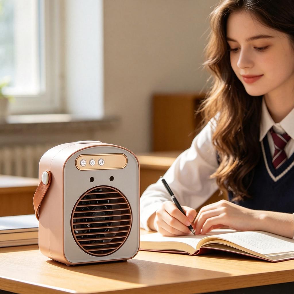 Portable Evaporative Cooler with Humidifier, Fan with Timer, for Home, Dorm, Desk