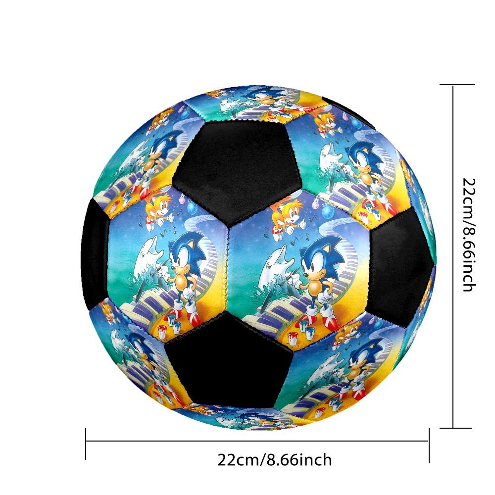 Sonic the Hedgehog3 Soccer Ball Colorful All Ages Machine Stitched PVC Competition Ready Durable High-Bounce.SIZE5