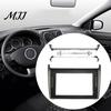 Car Navigation Console Bezel 9 Inch Radio Dash Kit for Volkswagen 2014, Stereo Fascia Panel Vehicle Installation with Mounting Brackets Screws, Center