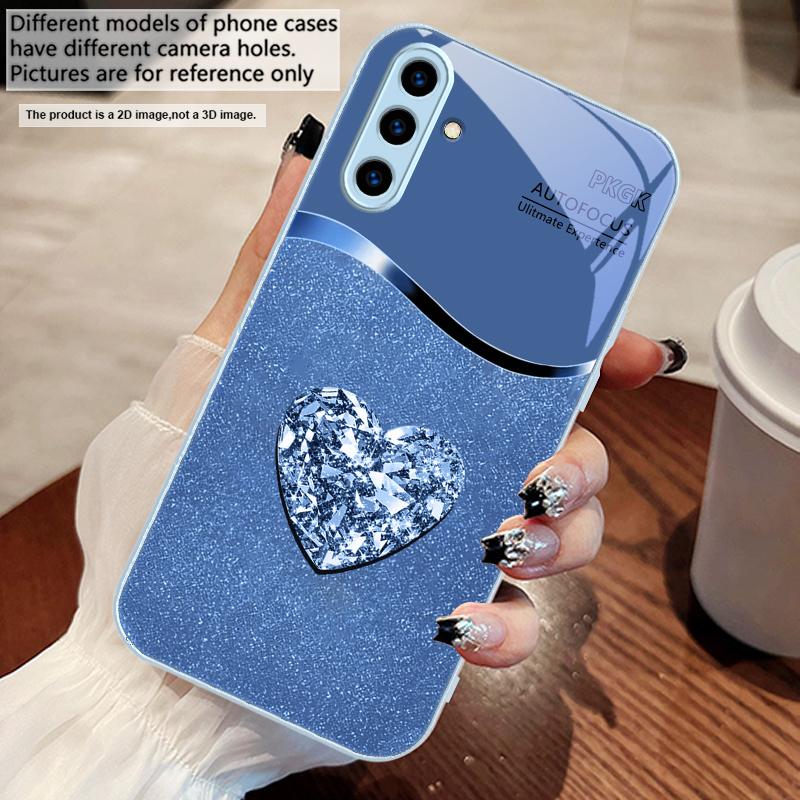 Gradient Diamond Love For Samsung A73 72 71 A70 56 55 54 A53 52 51 50 42 A35 A34 33 32 31 26 25 24 23 22 30 glass phone case
