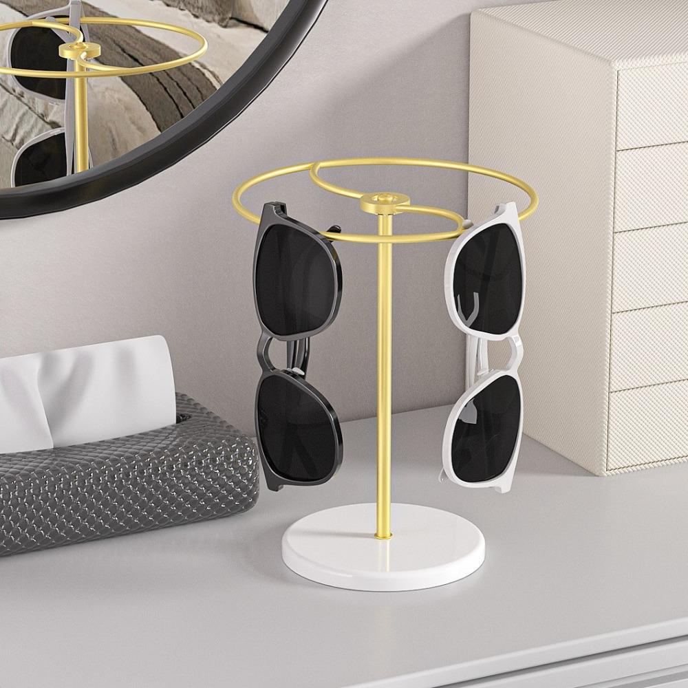 Luxury Rotatable Desktop Eyeglasses Rack Detachable Minimalist Display Rack Glasses Holder Stand