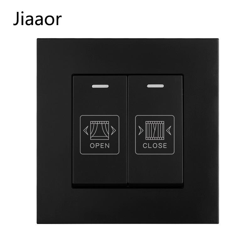 16A Black European Double Gang German-Style Switch & USB/Type-C Socket for Concealed Installation