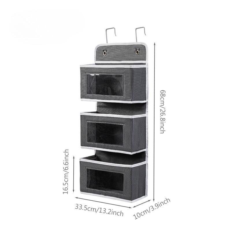 5-Shelf Hanging Storage Organizer - Behind Door, Anti-Tilt, 5 Large Capacity Pockets, Suitable for Bedroom, Bathroom