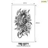 Fresh Style Waterproof Flower & Cartoon Tattoo Stickers for Arm