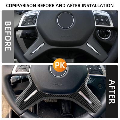 ABS Chrome Steering Wheel Cover Sticker for Mercedes Benz C E Class ML GL W204 W212 X166 W166 11-16 Car Styling Trim Accessories