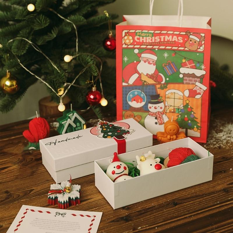 Christmas Scented Candle Gift Set Winter Soys Candle Christmas Home Decors Christmas Aromatherapys Candle Holiday Gift