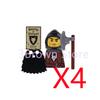 MOC Medieval Building Blocks Castle Knights Army Soldiers Warrior Accessories Warhorse Helmets Shields Armor Toy Gifts S036 DIY
