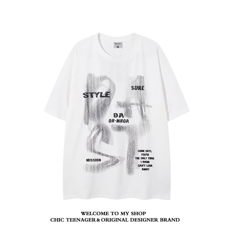 

Мужская повседневная футболка с коротким рукавом, летняя, новая, свободная, универсальная, тонкая, с коротким рукавом, с круглым вырезом 3XL белый