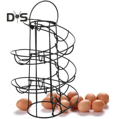 HOW-E Eierhalter, multifunktional, Spiral-Design, Eisen, kreatives Eier-Aufbewahrungsregal für die Küche