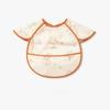 Cartoon Print Baby Bibs Oil Proof Drawing Apron Simple Feeding Bib  for 0-3 Years