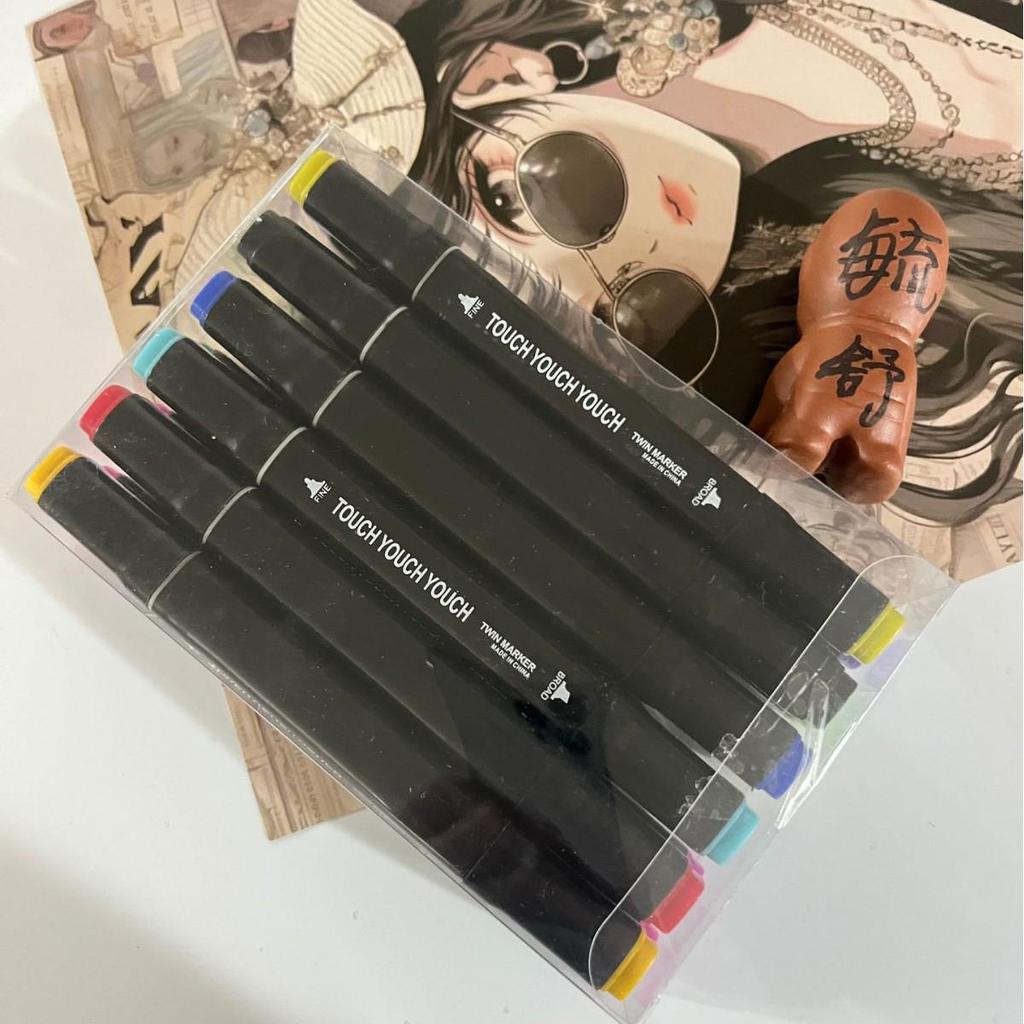 48-Color Touch Double-Ended Alcohol-Based Marker Set for Kids