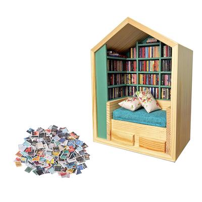 Bibliothèque créative anti-anxiété, boîte à allumettes miniature, cadeau pour secouer votre anxiété, décoration de maison de poupée