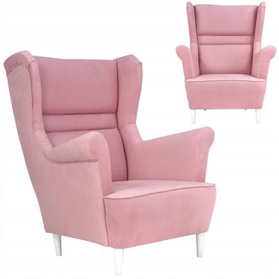 Zoja Scandinavian Wing Chair, Pink, Delicate, Powder