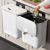 Wall-Mounted Kitchen & Bathroom Trash Can with Lid – Stylish, Large Capacity Waste Bin for Home