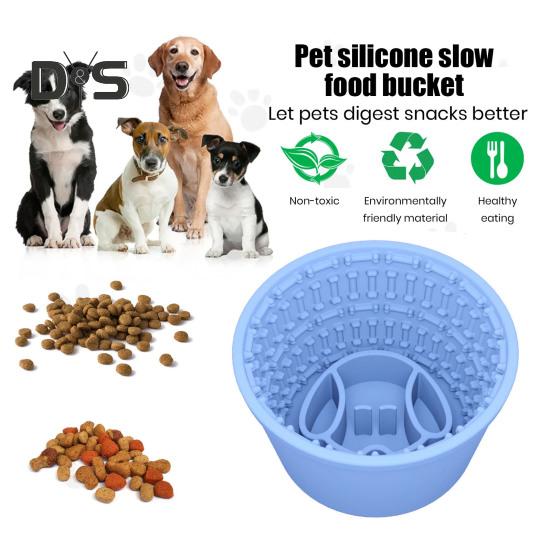 Lecknapf für langsames Fressen von Hunden, Silikon-Leckmatte für Hunde, Leckerli-Spender, Anti-Erstickungsschutz, Napf für langsames Fressen von Haustieren, für kleine, mittelgroße und große Hunderassen