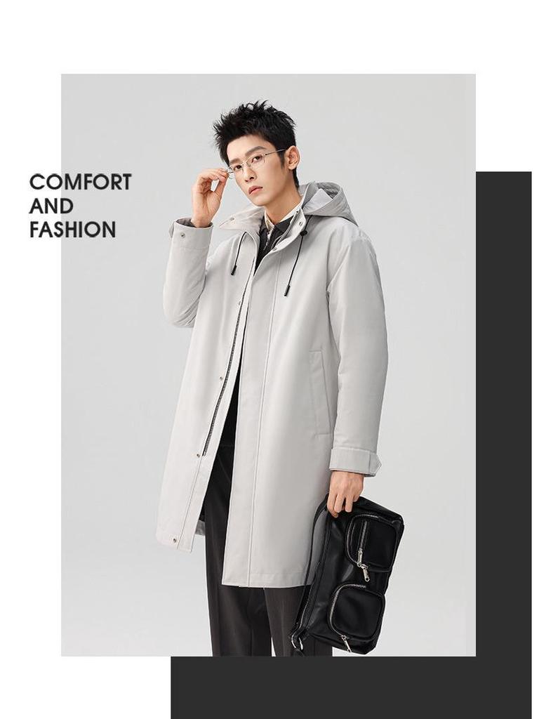 Men's Lightweight Hooded Goose Down Windbreaker 