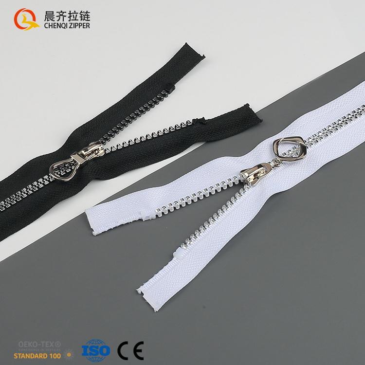 Cerniere Fancy Plastica Quadrata Denti Rotondi Denti Ordinari Cerniere a Sbieco per Abbigliamento