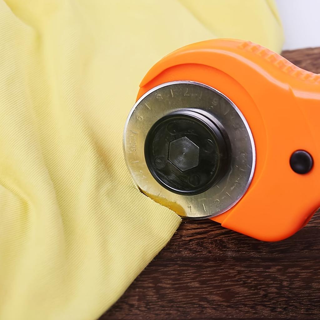 Rotary Cutter Set - 45mm Fabric Cutter, Replacement Blades Ergonomic Rotary Fabric & Squeeze Trigger for Quilting Sewing Crafts