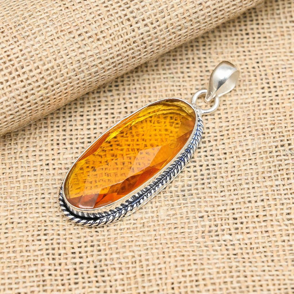 Bijuterii de nuntă din argint 925 realizat manual cu topaz cu miere