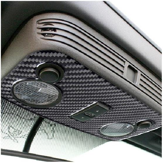 For Ford Mustang 2009-2013 Carbon Fiber Roof Reading Light Cover Sticker Trim SU